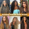 Human Braiding Hair Mix Synthetic Boho Hair for Braiding, 16