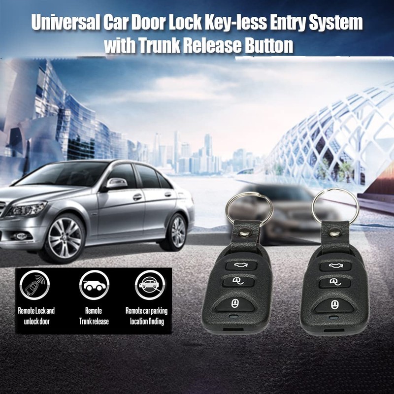 Shkalacar Central Locking Universal Car Door Lock Boot Unlock, Alarm
