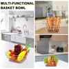 Livabber Countertop Fruit Basket Bowl with Banana Hanger, Modern Standing