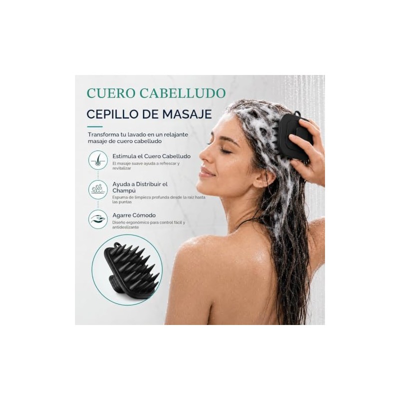 4 Pcs Cepillo Corporal de SiliconaSilicone ScrubberCepillo de Baño Corto