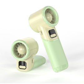 AMACOOL Portable Handheld Turbo Fan, 5 Speed Foldable Hand Fan, 20H Cooling Time, Battery Operated Mini Pocket Cooling Fan for Travel, Outdoor Activities, Gifts for Women