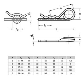 Ganter Normelemente | Spring Pins | Steel | GN 1024-ST-5-D | Pack of 5 | Double Turn | Diameter 5 mm