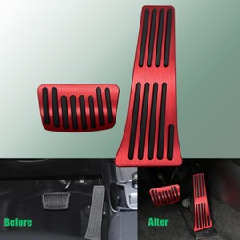 Rxmgf Brake Pedal Gas Accelerator Pedal Cover Compatible with Kia K5 2021-2024 Kia Cadenza 2017-2024 Sorento 2016-2024 Sportage 2017-2024 Stinger 2018-2023 (Red)