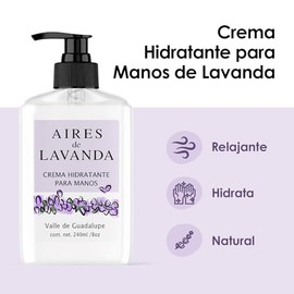 Crema Hidratante de Manos Aires de Lavanda – Reparadora Manos para Piel Seca y Sensible – Hidratación Profunda y Nutritiva – Cuidado Diario con Aroma 