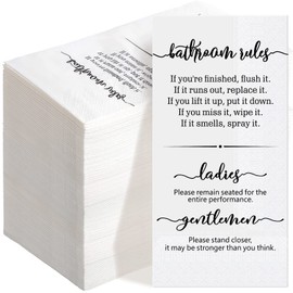 100 Pcs Disposable Guest Napkins Towels Bathroom Paper Hand Bathroom Ladies and Gentlemen Soft and Absorbent Decorative Paper Napkins for Kitchen Wedding Shower Birthday Party Supplies(Black,100 Pcs)
