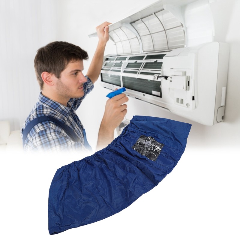 WallMounted Air Conditioner Cleaning Cover with Elastic Cord Waterproof Protector