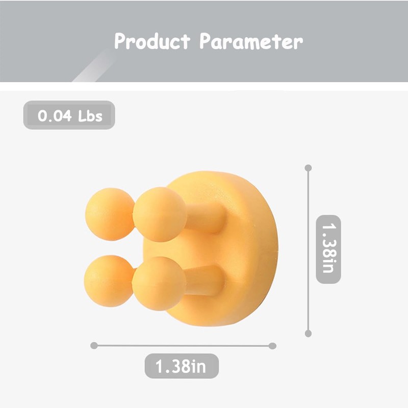 Silicone Toothbrush Holders for Bathrooms - 4 Pcs Yellow Wall