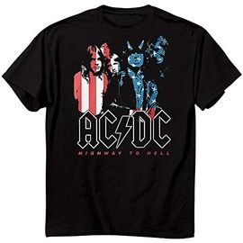 Mixed Products AC/DC Highway to Hell Album Cover Tour Men's Black T-shirt (XL)