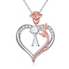 TINGN Initial Necklace Gifts for Her - Rose Heart A
