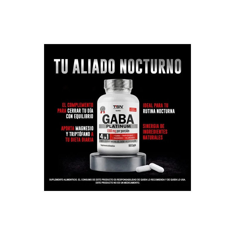 Gaba Tsn Platinum Cápsulas Aminoácidos Vegano Gluten 54g