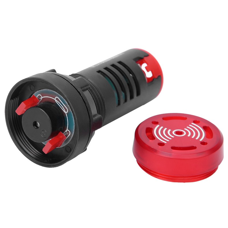 10 Pcs BERM® LED Buzzer AD16‑22SM Red Light Flash Alarm