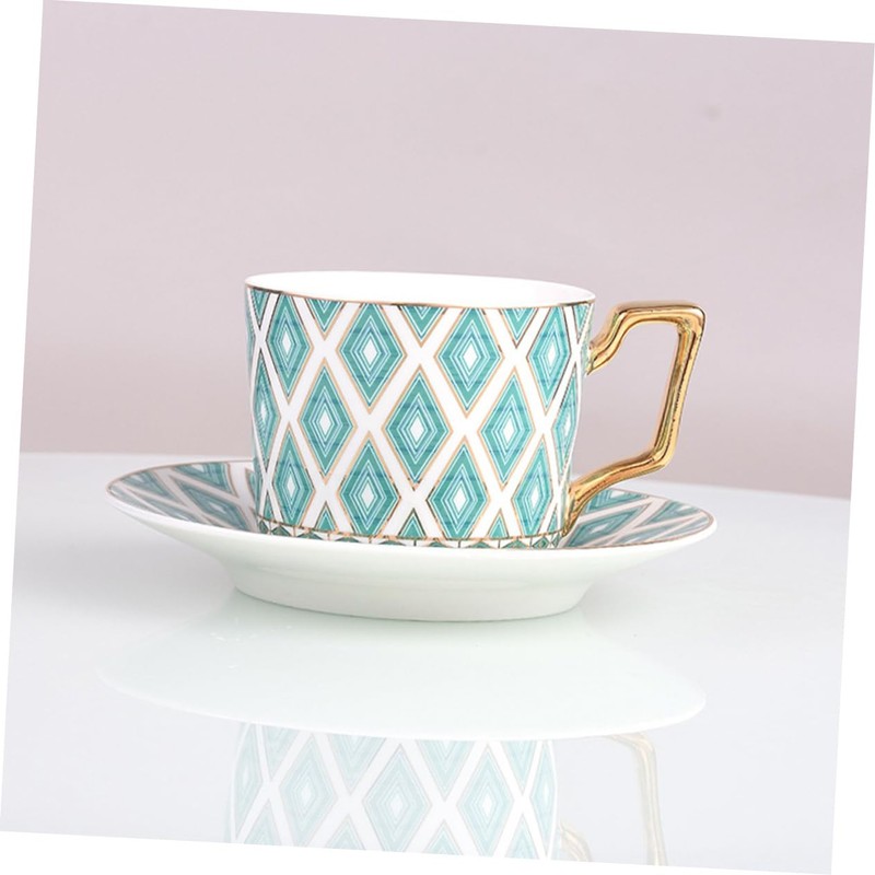 BIUDECO Piece Ceramic Tea Set Gold Trim Pattern Sturdy and