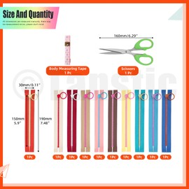 Tanstic 10Pcs 15cm/5.9inch Resin Zipper with Ring Pulls Non Separating Zippers Nylon Zippers for Sewing Craft DIY (10 Colors)