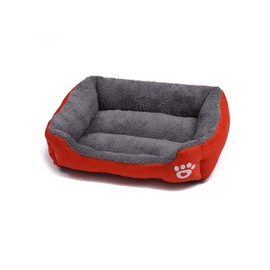 SIAM'S Dog and cat Bed,Mattress for Small,Medium & Large Washable,Non-Slip Bottom,Comfortable & Durable Design,Calming Bed,Anti-Anxiety Cuddler Warming, Soft Bed (RED, Medium)