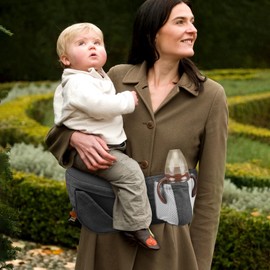 SNOOZYNEST Baby Hip Seat Carrier, Adjustable Waistband with 3D Abdominal Support & Various Pockets Ergonomic Carrier for Newborns to Toddlers up to 33 lbs Medium Dark Grey