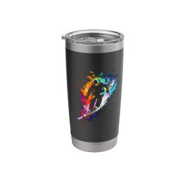 Freestyle Skier Watercolor Stainless Steel Insulated Tumbler