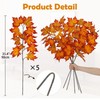 GnFlus 35.4 inch Artificial Orange Maple Leaves Branch Fake Maple