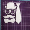 Clothing Accessories Die Cuts for Card Making Glasses Tie Metal