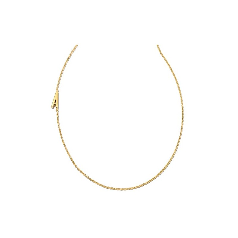 Kendra Scott Letter A Inline Initial Necklace, 18k Gold Vermeil