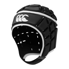 Canterbury Unisex Rugby Core Headguard, 360 Coverage, Soft-Edged Chin Strap, Designed Holes Aid Ventilation, Foam Padding, Black, S