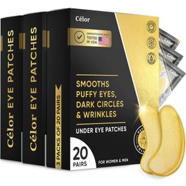 CÉLOR Parches Celor Para El Contorno De Ojos Para Ojos Hinchados Y Ojeras - Mascarillas Para Ojos Con Aminoácidos Y Colágeno, Cuidado De Los Ojos...  