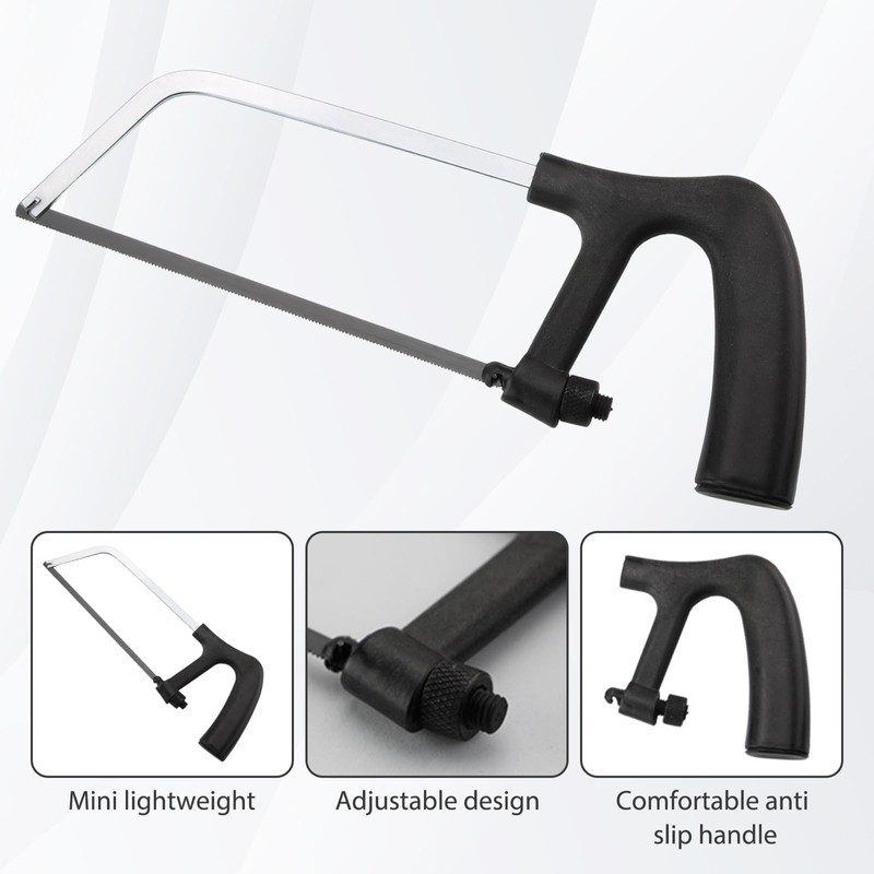 GMHLLES Hacksaw for Metal Cutting, Metal Saw Adjustable Angle Mini