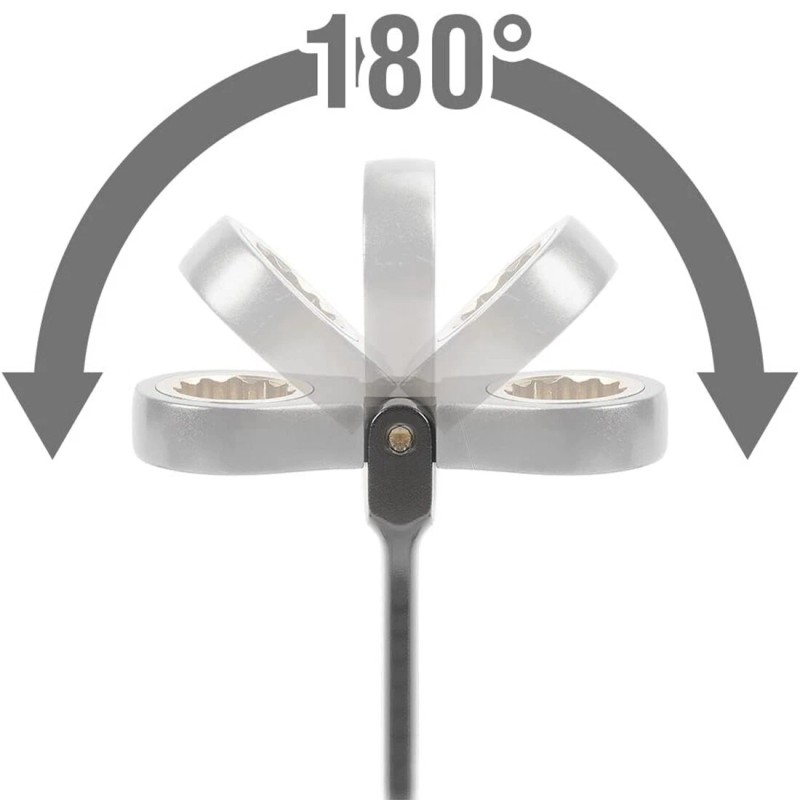 WORKPRO 8PCS Flex-Head Ratcheting Combination Wrench SAE Set 5/16"-3/4" 72-Teeth