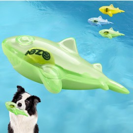 Jatmira Floating Dog Toys for Aggressive Chewers Summer Pool Interactive Squeaky Play Games Fetch for Small Medium Dogs (Green)