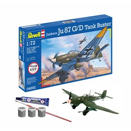 Revell 74692 Starter Kit Junkers Ju87 G/D Tank Buster 1:72 Scale Unbuilt Plastic Model Kit with Accessories