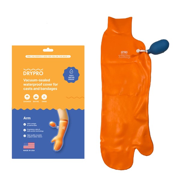 DRYPRO Waterproof Arm Cast Cover - Sized for both Kids and Adults - Ideal for the Bath Shower or Swimming - Medium Full Arm – (FA-16)