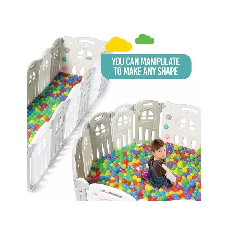 Play22 Foldable Baby Playpen 14 Panel - Kids Safety Activity