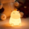 Cute Hippo Night Light, Animal Lamp, Food Grade Silicone, Rechargeable,