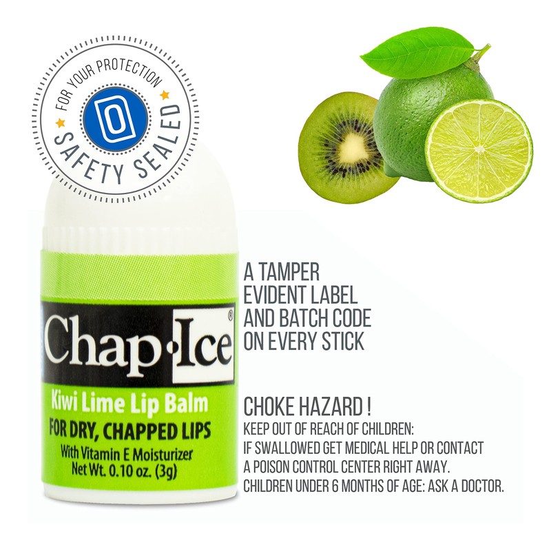 Chap-Ice® | 12-Count Mini Kiwi Lime Lip Balm | Lip