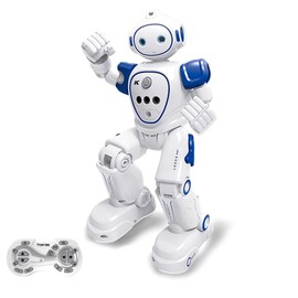 WEECOC Multi-functional Robot Toy, RC Robot, Wake Control, Singing and Dancing, Children's Toy, Birthday Gift (White)