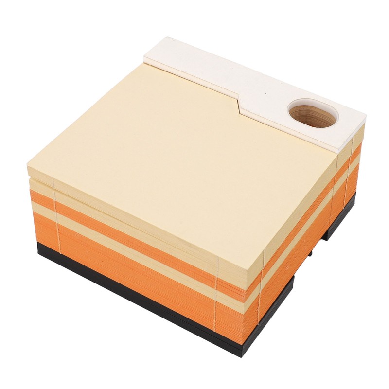 3D Pyramid Notepad LED Light 3D Paper Art Notepad Tear