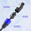 Jumwa 2pack Speakon to 1/4" TS Speaker Cables M-M for