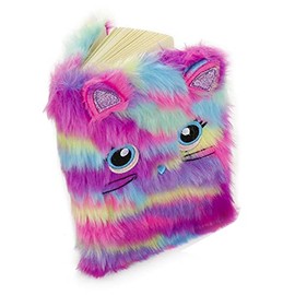 Binnan Plush Notebooks Diary 3D Plush Notebook Cat Girls School Notepad for Girls Kids