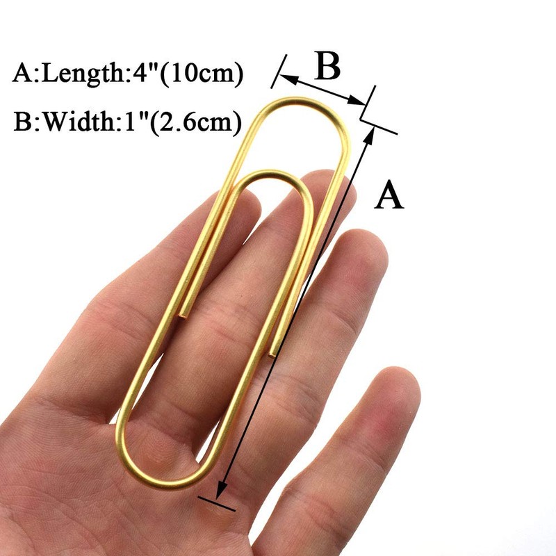 HAHIYO Paperclips 4 inch (100mm) Extra Large Paper Clips Sturdy