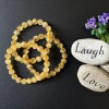 Natural Citrine 6mm Round Beads Dainty Gemstone Elastic Stretch Bracelet