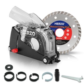 HERZO Cutting Dust Shroud for 5 inch and 4-1/2 inch Angle Grinder