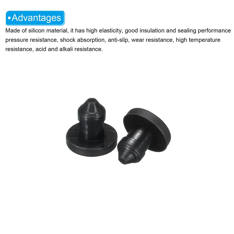 MECCANIXITY Silicone Snap in Locking Hole Plugs Rubber Panel Seal