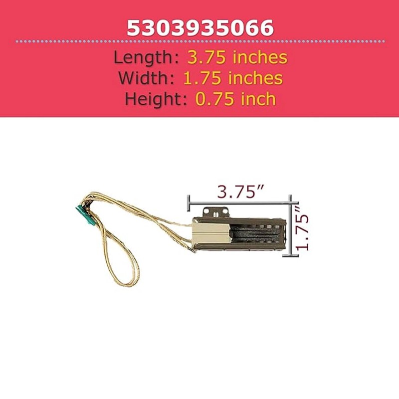 For Frigidaire Gas Oven Ignitor Frigidaire Tappan 5303935066 Flat Stove