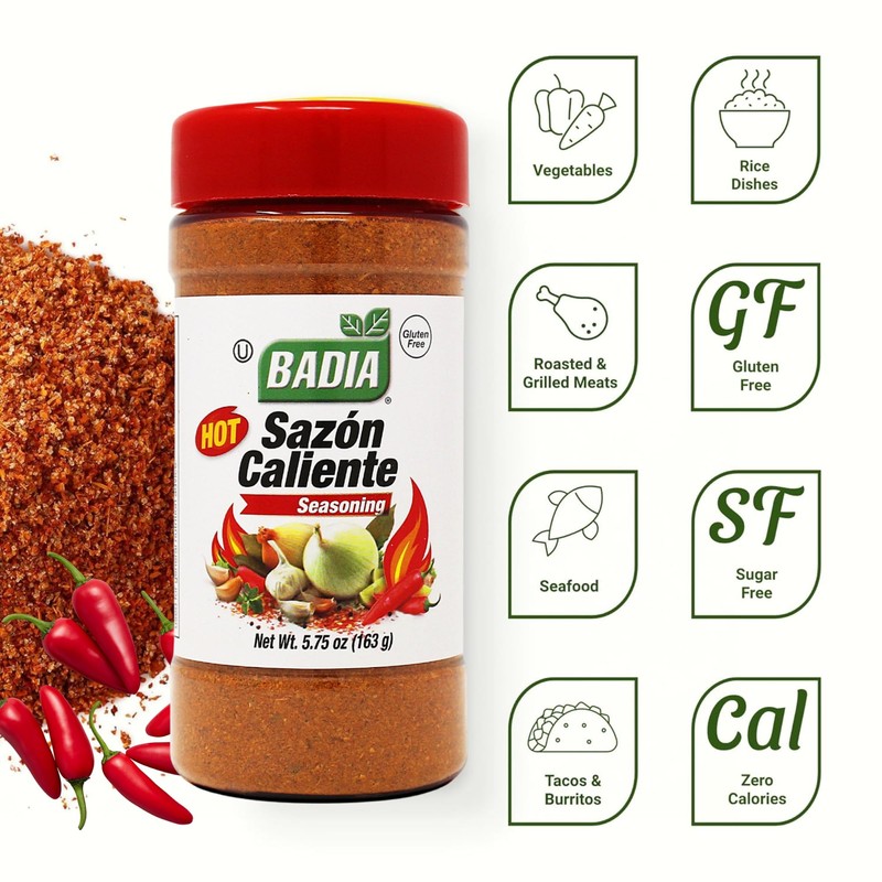 Badia Sazon Caliente 5.75 oz – Latin Inspired Spicy All