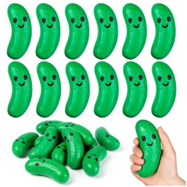 12 Pcs Pickle Stress Ball, Funny Food Stress Balls Bulk for Employee Teacher Team Gifts