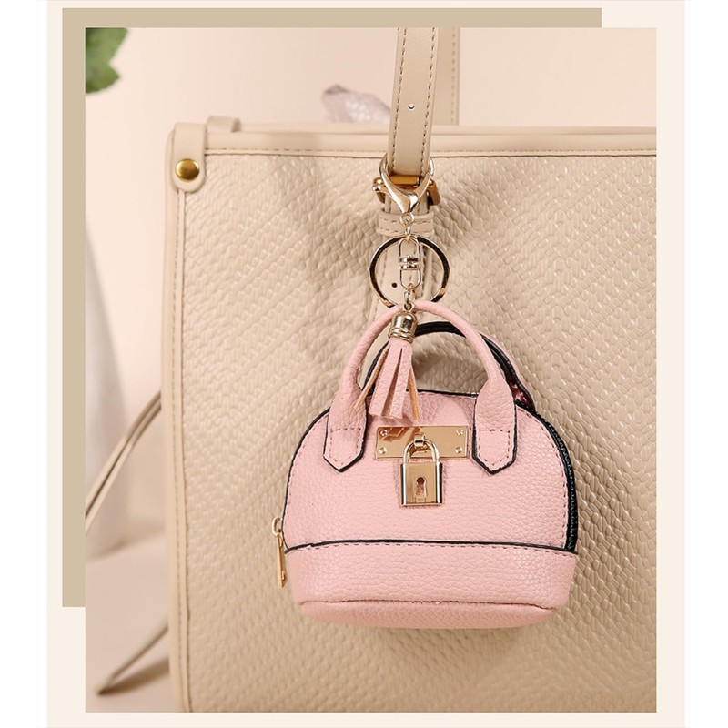 Zitokin Mini Tote Purse Keychain, Cute Tote Bag Coin Purse