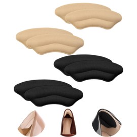 JEXOWIQ 8 Pairs of Heel Pads, Heel Protection for Shoes, Unisex Heel Pads for Too Large Shoes, Heel Inserts, Prevents Heel Abrasion and Heel Slide