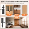 Mixizigoz 6.3 Inch Barrel Bolt Latch, Reinforced Slide Bolt Gate
