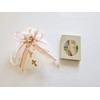 First communion, Quinceañera blush ribbon organza gift bag Angel de