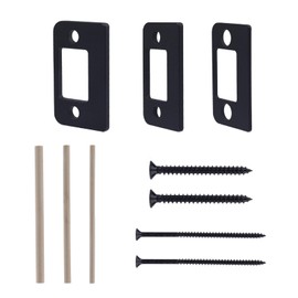 BOXOB 3pcs Standard Door Lock Strike Plate, Universal Security Striker Door Strike Spacer Shim Plates with Screws Gap Kit for Interior and Exterior Latch Plate Alignment