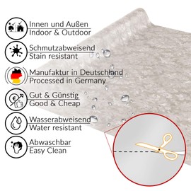 Oilcloth Tablecloth Washable Garden Tablecloth Oilcloth Round Oval Square Indoor Outdoor Baroque Vine Pattern Light Grey/Beige Oval 240 x 140 cm